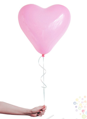 Воздушные шары Шарик в форме сердца ''Розовый'' пастель