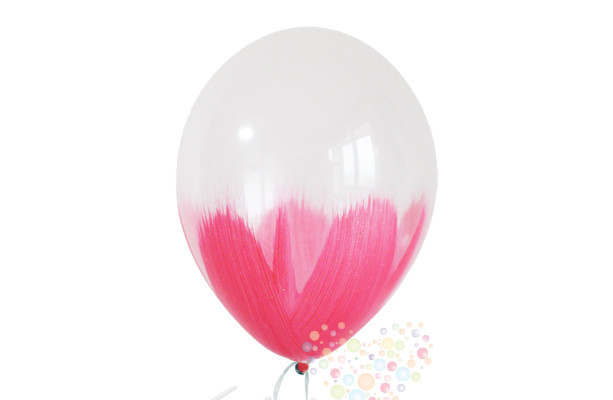 Воздушный шар Шар Браш прозрачный/ярко-розовый