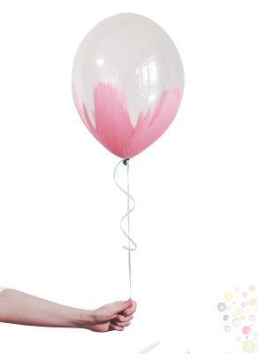 Воздушные шары Шар Браш прозрачный/нежно-розовый