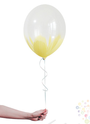 Воздушные шары Шар Браш прозрачный/желтый